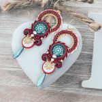 Świąteczne kolczyki sutasz Gwiazdki - 