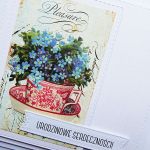 Kartka na urodziny z niezapominajkami  - Kartka na urodziny z niezapominajkami