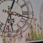 Zegar lawendowa łąka - tarcza zegara
