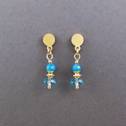 Kolczyki mini z kryształkami Swarovskiego.