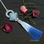 Długi naszyjnik Boho Mandala Blue Jeans - 