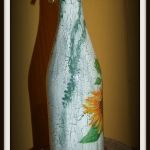 Dekoracyjna butelka - wazon - decoupage - 
