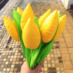 Tulipan szyty żółty - Tulipan hand made
