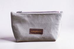 Kosmetyczka MIDI z szarego weluru