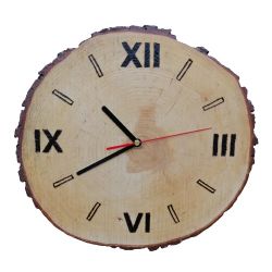Zegar drewniany plaster drewna