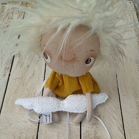 ANIOŁEK - lalka tekstylna,cute angel 12, OOAK