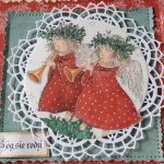 Boże Narodzenie kartka z aniołkami * - 