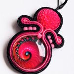 Black Spiral kolczyki sutaszowe - 
