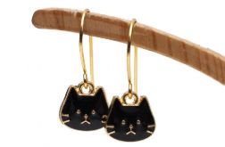 Kolczyki Kissa ze stali chirurgicznej - złoconce.