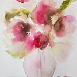 Kwiaty-akwarela formatu 32x24 cm.  - 