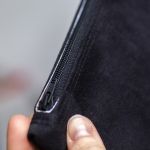 Czarna kosmetyczka MIDI z nubuku - 