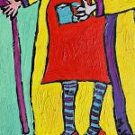 Obraz ręcznie malowany fowizm gdzie te koty - 