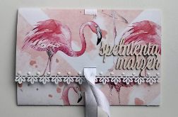 Kartka urodzinowa - Flamingi