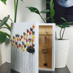 pudełko na klucze z tulipany - dekoracja przedpokoju