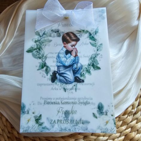 Zaproszenie na I Komunię Świętą wzór 11