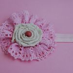 Opaska niemowlęca  - Mała rusałka w różu - 