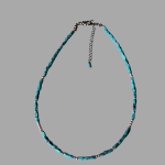 Naszyjnik z autentycznego Turkusu i srebra - Subtelny naszyjnik z turkusów