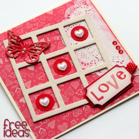 Kółko i krzyżyk - Walentynka  KW027