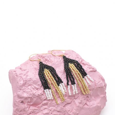 Ręcznie szyte kolczyki Totemic