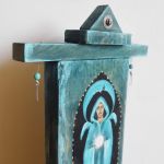 Anioł Luna III, obraz ręcznie malowany na desce anioł stróż - 