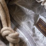 Torba shopper z kominem RASPBERI unikatowa torba handmade do wózka - 