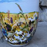 Porcelanowy kubek ręcznie malowany- Łąka - 