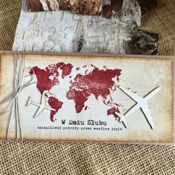 182,kartka na ślub w szczęśliwą podróż z samolotami