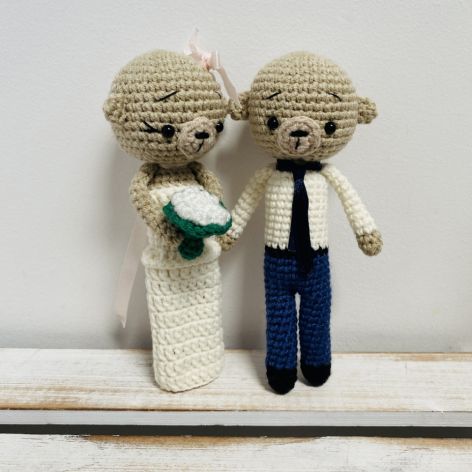 Młoda para misie prezent ślubny