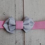 Opaska niemowlęca - PasteLOVE szaro-różowe - 