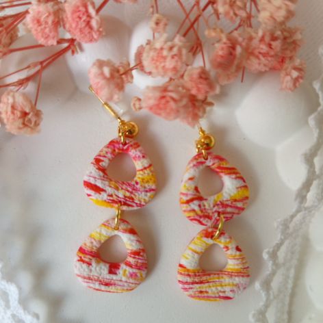 "Klio" - kolczyki z gliny polimerowej.