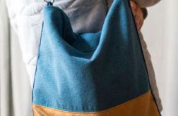 Turkusowo-miodowa boho bag
