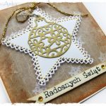 Kartka świąteczna z bombką i gwiazdką - 