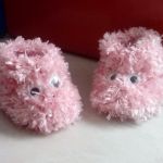 Buciki Zwierzaczki różowe - buciki niemwlęce