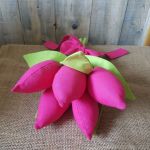 Ręcznie robione kwiaty z materiału (cena szt) - Tulipan różowy