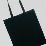 Torba na zakupy,bawełniana torebka na ramię,shoperka czarna. - 