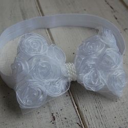 Retro opaska niemowlęca - Retro kokarda