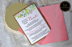 Zaproszenie komunijne - Wiosenne Kwiaty 2