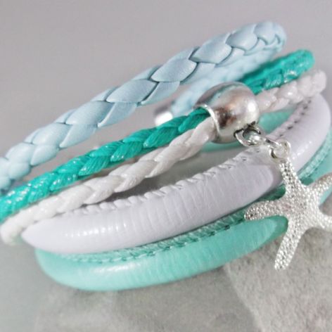 Turquoise starfish ! bransoletka