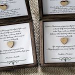 Rustykalne zaproszenie ślubne dla Rodziców 1 - Prośba o Błogosławieństwo w drewnianym pudełku Zaproszenia ślubne dla Rodziców Mamy Taty Rustykalny Ślub