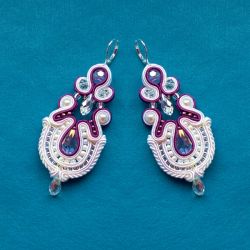 Kolczyki Biało-fioletowe 