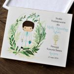 Pudełko na Merci - podziękowanie Komunijne - Pudełko na merci z podziękowaniem komunijnym podziękowanie na komunię dla Ojca Chrzestnego, Matki Chrzestnej, Dziadków Komunia