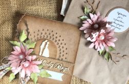 214,Kartka na ślub w stylu rustykalnym z torebką