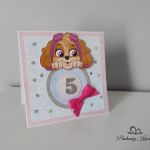 Kartka urodziny 1,2,3 ręcznie robiona Psi Patrol Skye - 