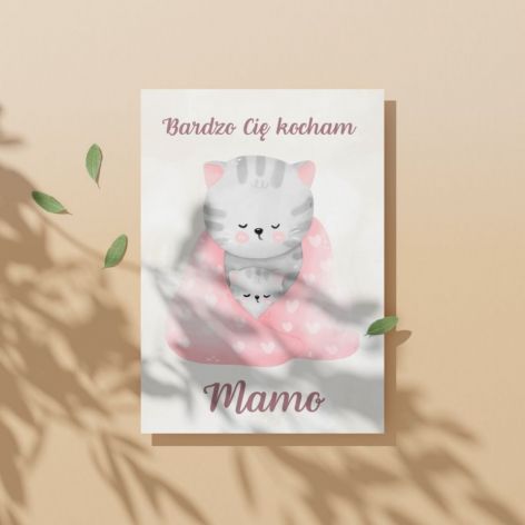 Kartka na Dzień Matki Bardzo Cię kocham, Mamo