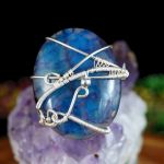 Srebrny pierścionek z agatem dragon veins - Sterling Silver ring with Agate Dragon Vein wire wrapped gift for her gift for mom perfect present artisan handcrafted jewelry for women