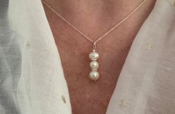 Naszyjnik z perłami srebro 925