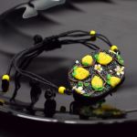 Bransoletka z motywem cytryn - ręcznie robiona biżuteria na lato - bransoletka cytryny