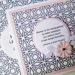 Kartka ŚLUBNA granatowo-różowa - Różowo-granatowa kartka na ślub w ozdobionej kopercie