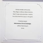 Kartka na Chrzest z szatką minimalistyczna - Kartka na Chrzest z wyjątkowymi życzeniami