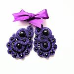 Purple Night kolczyki sutasz - 